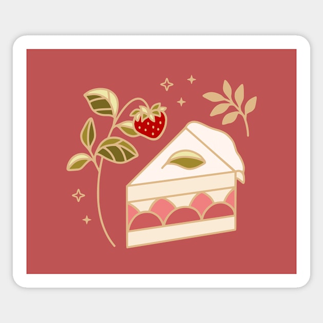 Strawberry Cake Sticker by thecolorblooms